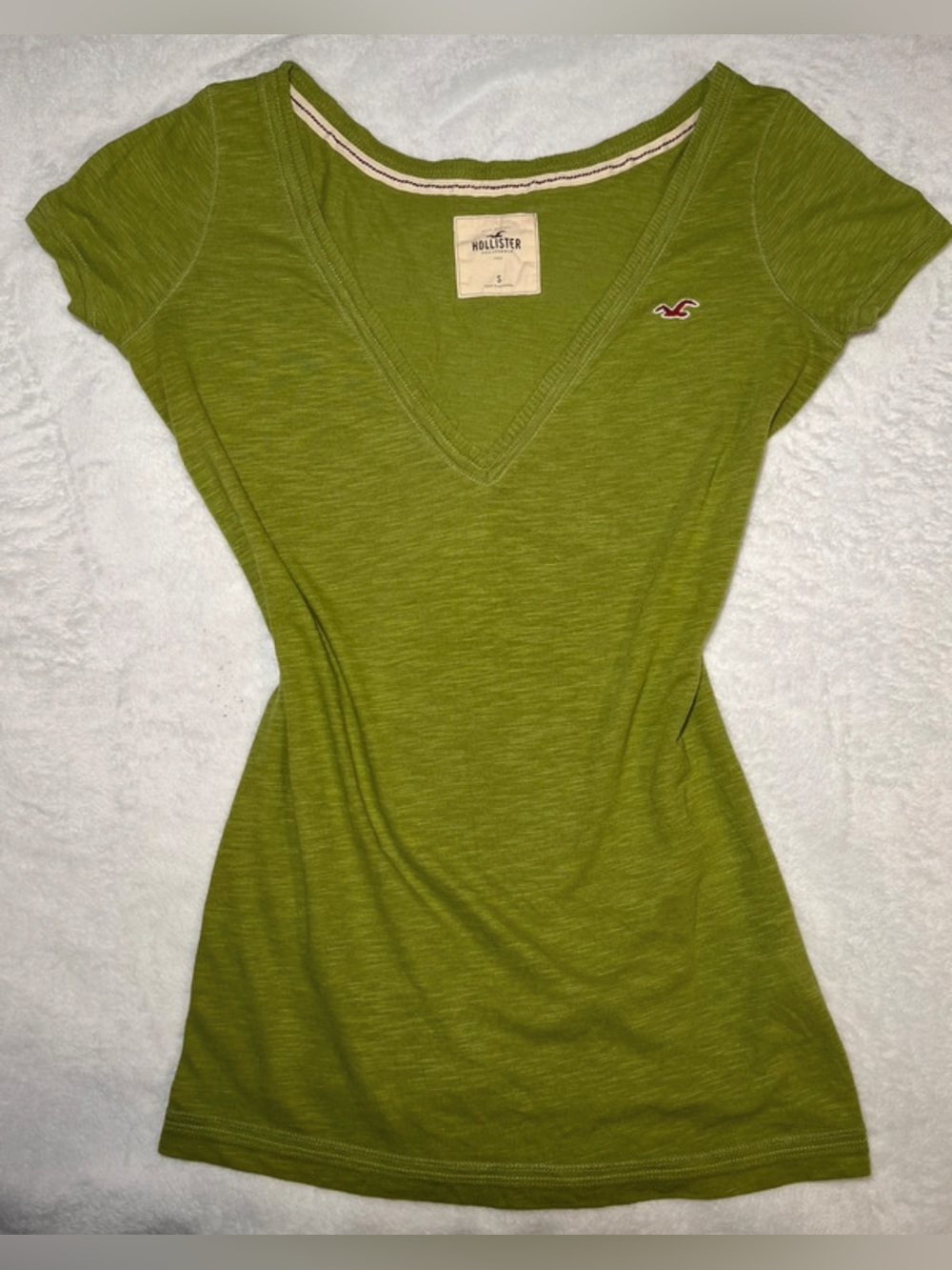 Vintage Hollister V Neck T-Shirt Y2K
